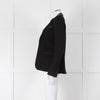 The Kooples Black Blazer With Leather Trim