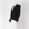 The Kooples Black Blazer With Leather Trim
