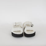 Giuseppe Zanotti Jolanda Cream Winter Shearling Sandals