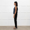 Maje Black Blue Front Sequins Sleeveless Top
