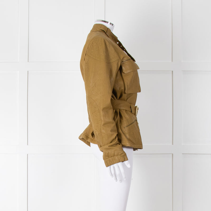 Mulberry Green Leather Jacket