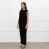 Ganni Black Lurex Tie Neck Sleeveless Knitted Top