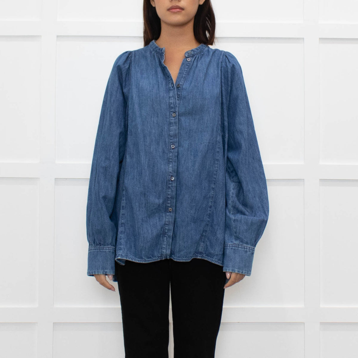 Weekend Max Mara Blue Denim Wide Sleeve Shirt