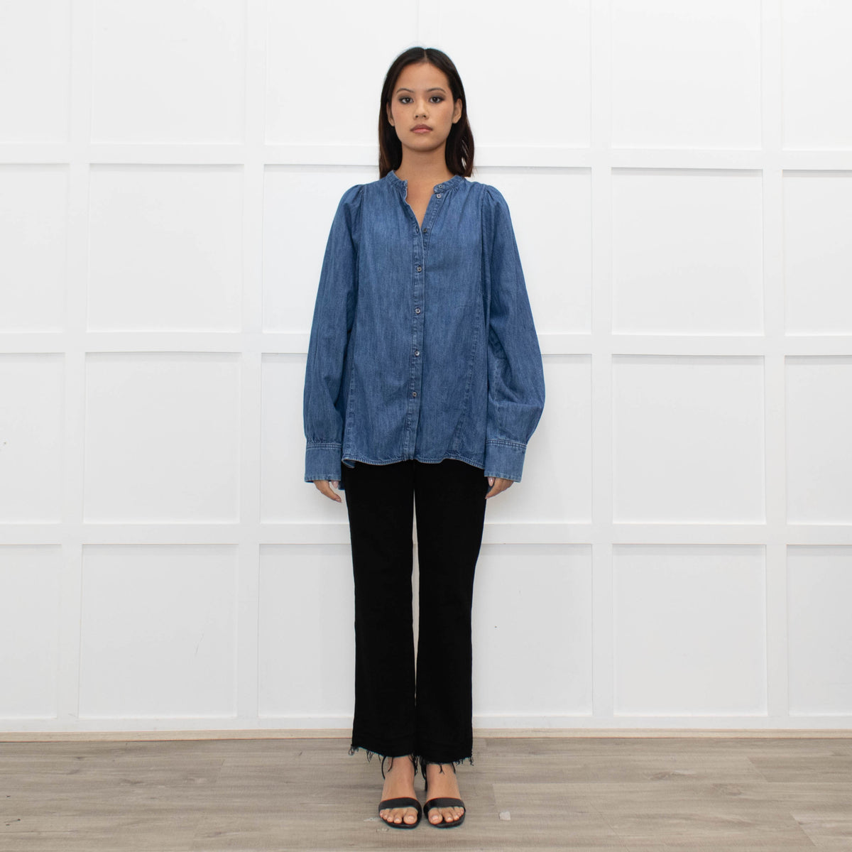 Weekend Max Mara Blue Denim Wide Sleeve Shirt