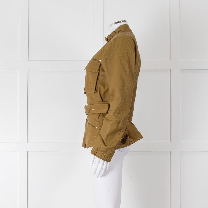 Mulberry Green Leather Jacket