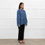 Weekend Max Mara Blue Denim Wide Sleeve Shirt