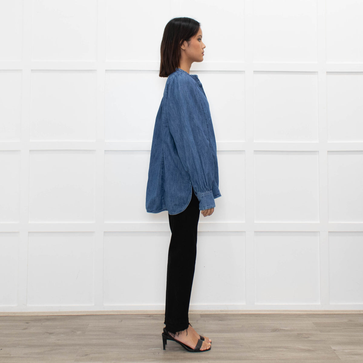Weekend Max Mara Blue Denim Wide Sleeve Shirt
