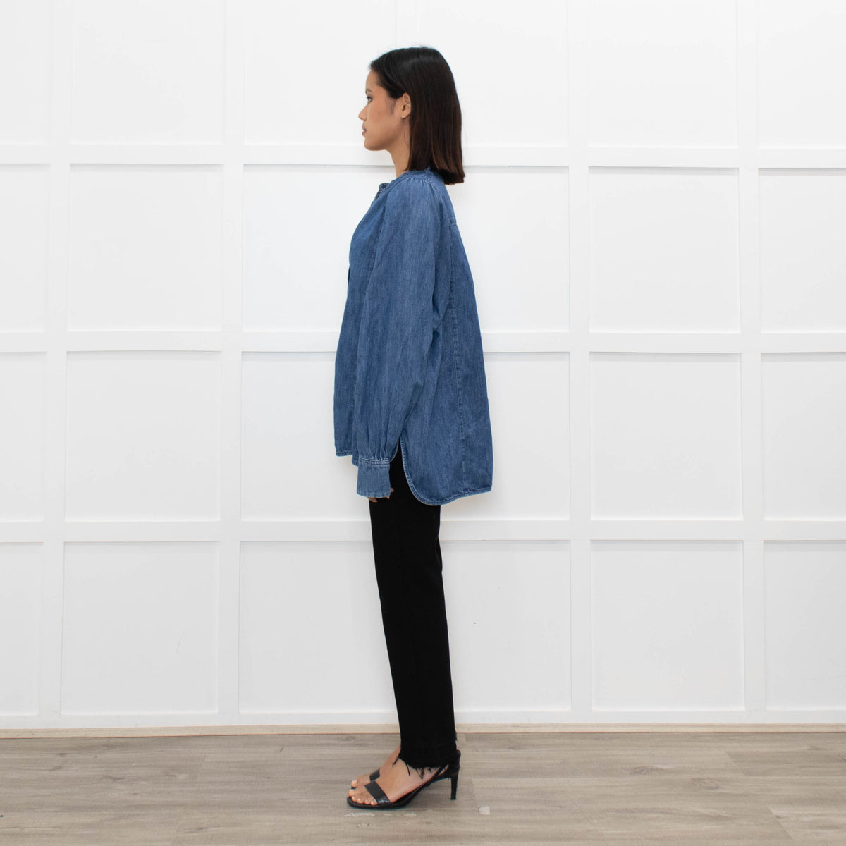 Weekend Max Mara Blue Denim Wide Sleeve Shirt