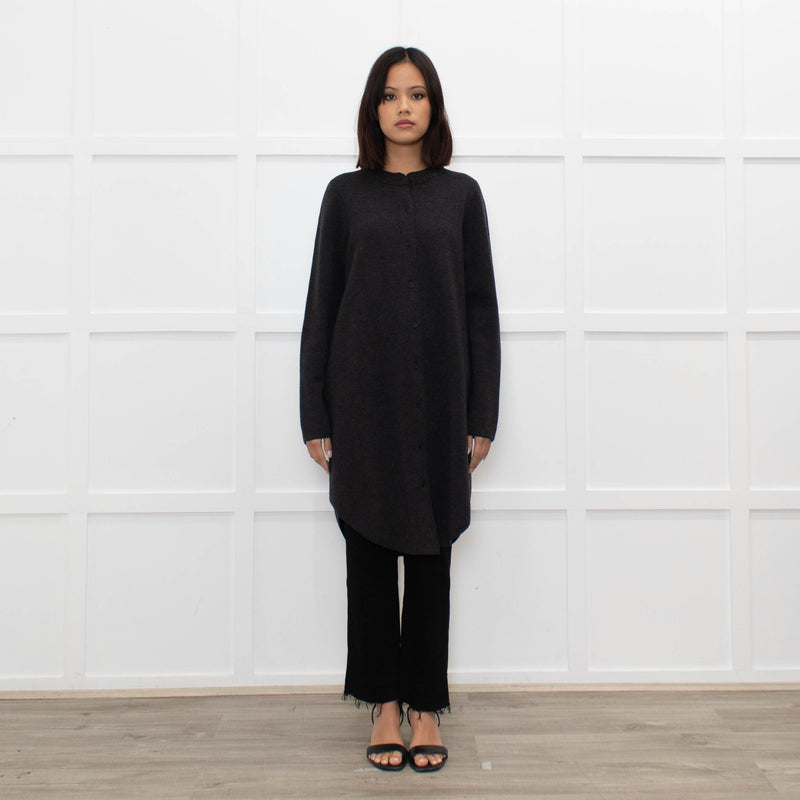 Eileen Fisher Dark Grey Long Cardigan