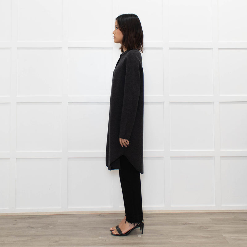 Eileen Fisher Dark Grey Long Cardigan