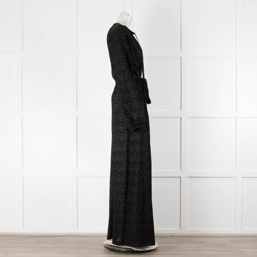 Missoni Collection  Black Maxi Dress With Lurex Thread & Belt