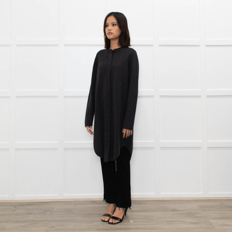 Eileen Fisher Dark Grey Long Cardigan