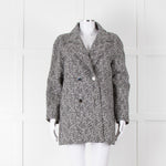 A.P.C Michelle  Black & White Fleck Short Coat