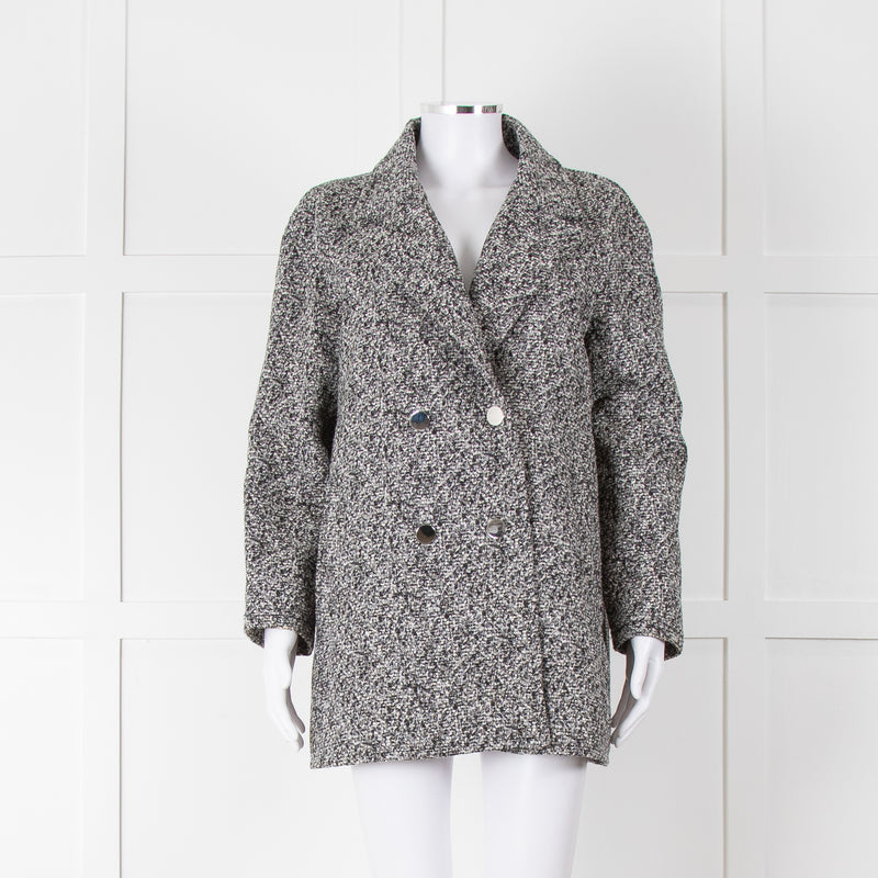 A.P.C Michelle  Black & White Fleck Short Coat
