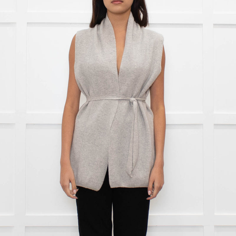 N.Peal Grey Cashmere Sleeveless Gilet