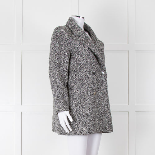 A.P.C Michelle  Black & White Fleck Short Coat