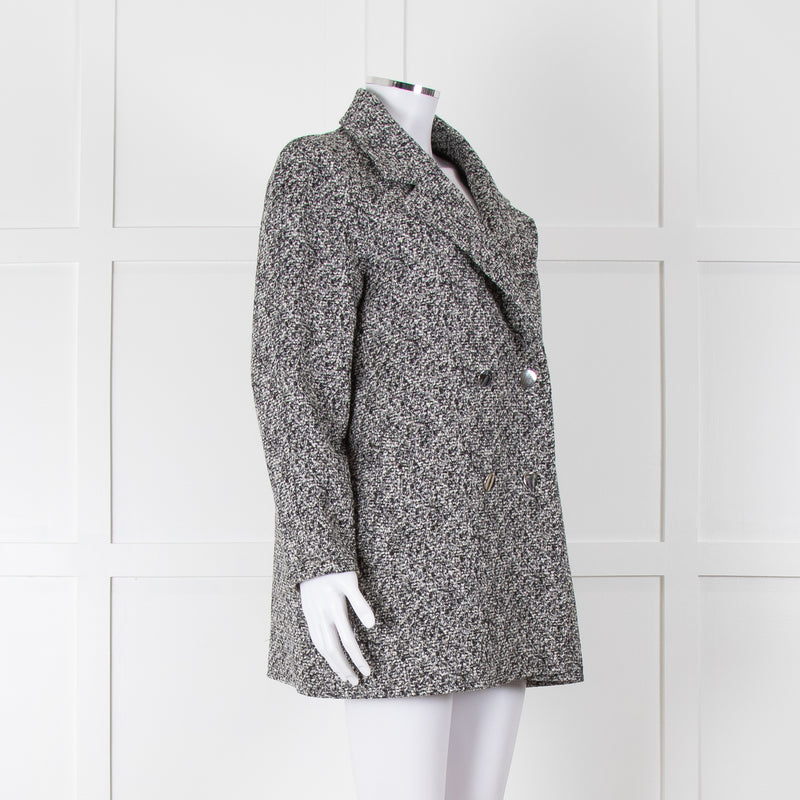 A.P.C Michelle  Black & White Fleck Short Coat
