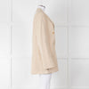 Joseph Beige Long Line Linen Blazer with Split Cuffs