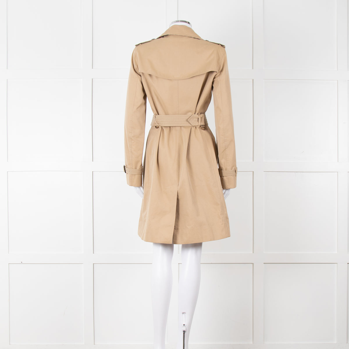 Burberry Beige Belted  Short Trench Coat