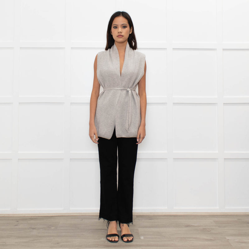 N.Peal Grey Cashmere Sleeveless Gilet