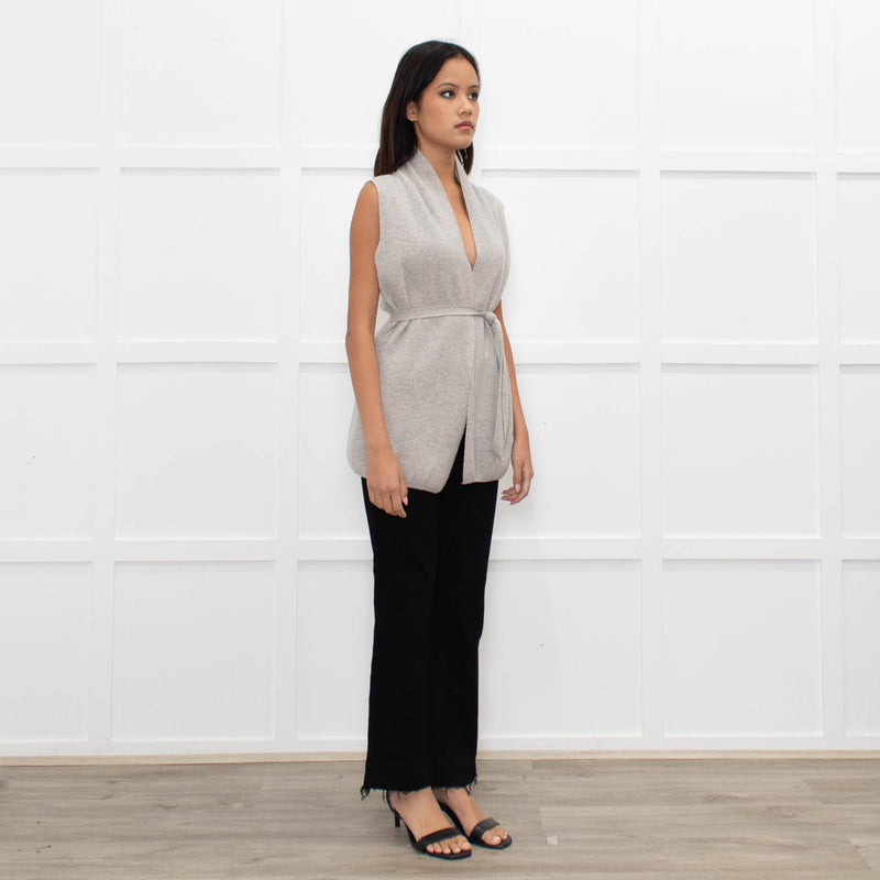 N.Peal Grey Cashmere Sleeveless Gilet