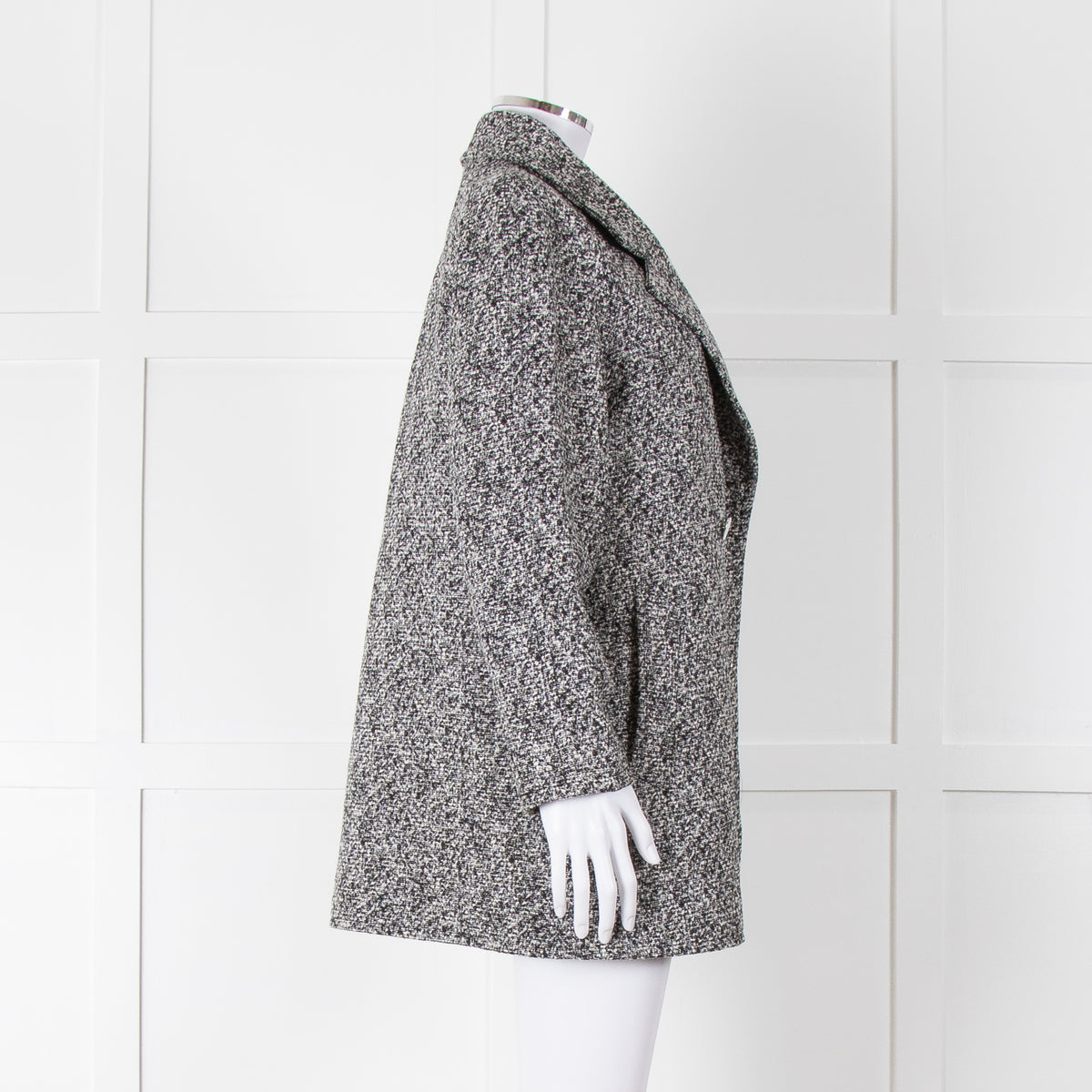 A.P.C Michelle  Black & White Fleck Short Coat