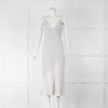 Zimmermann White Strappy Dress With Black Polka Dot