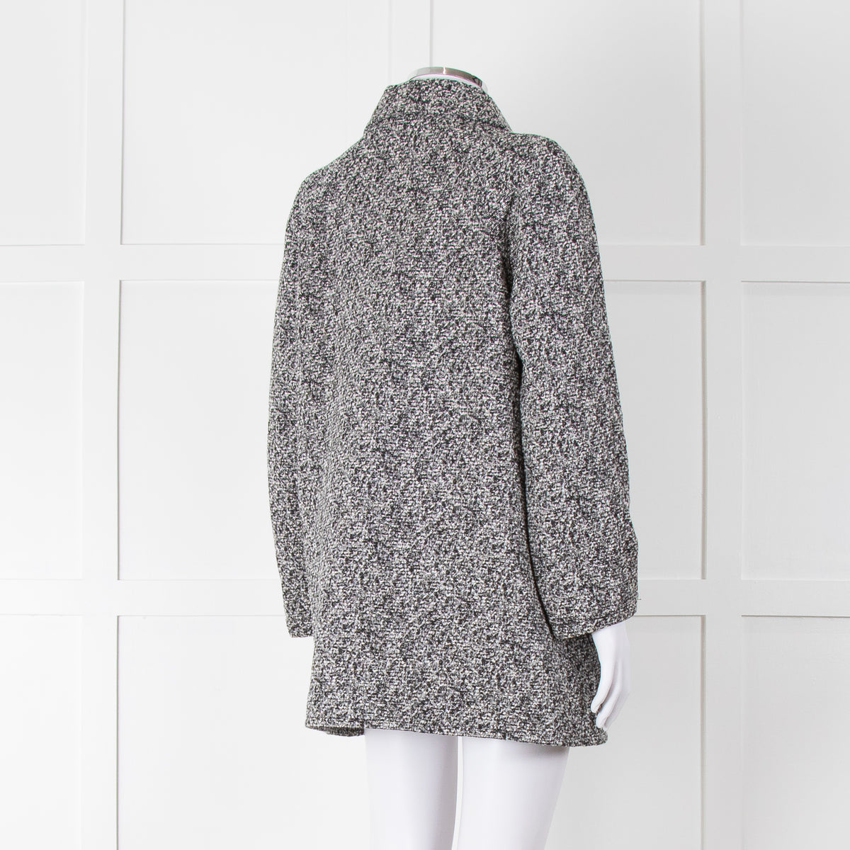 A.P.C Michelle  Black & White Fleck Short Coat