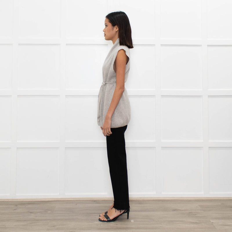 N.Peal Grey Cashmere Sleeveless Gilet