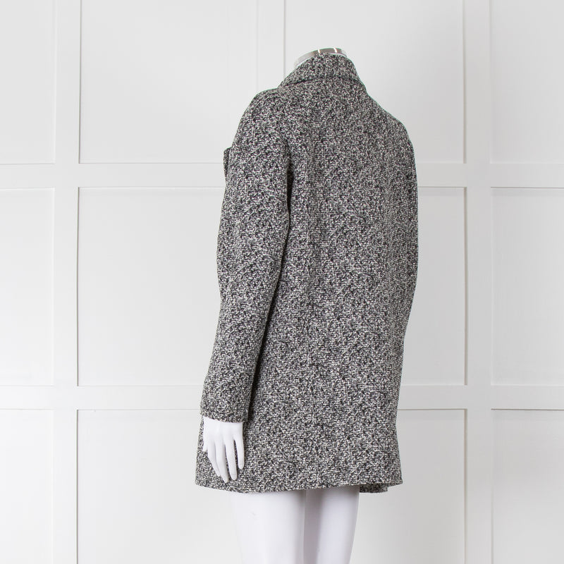 A.P.C Michelle  Black & White Fleck Short Coat