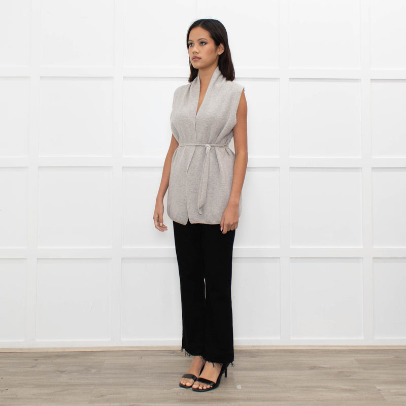 N.Peal Grey Cashmere Sleeveless Gilet