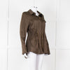 Me + Em Khaki Satin Gold Button Jacket