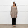 N.Peal Light Brown Cashmere Front Pocket Long Sweater