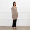 N.Peal Light Brown Cashmere Front Pocket Long Sweater