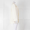 Alexander McQueen Cream Asymmetric Exaggerated Shoulder Blazer