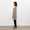 N.Peal Light Brown Cashmere Front Pocket Long Sweater
