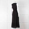 Iris Black Broderie Anglaise Sleeveless Maxi Dress