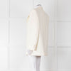Alexander McQueen Cream Asymmetric Exaggerated Shoulder Blazer