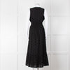 Iris Black Broderie Anglaise Sleeveless Maxi Dress