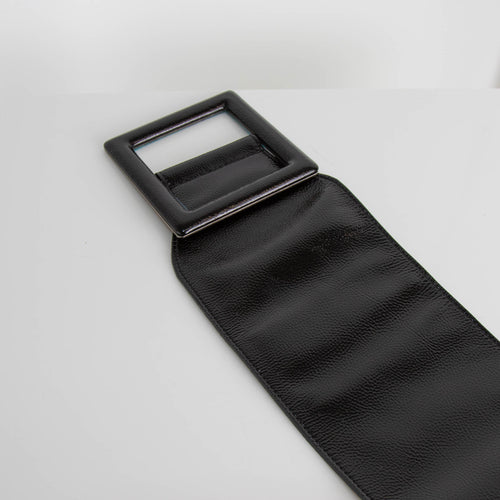 Saint Laurent Wide Patent Belt