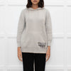 Coach Light Grey Cashmere Hooded Printed Sweater