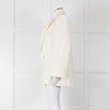 Alexander McQueen Cream Asymmetric Exaggerated Shoulder Blazer
