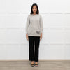 Coach Light Grey Cashmere Hooded Printed Sweater