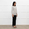 Coach Light Grey Cashmere Hooded Printed Sweater