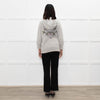 Coach Light Grey Cashmere Hooded Printed Sweater