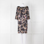Joyce & Girls Black Multi Pattern Silk Dress