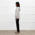 Coach Light Grey Cashmere Hooded Printed Sweater