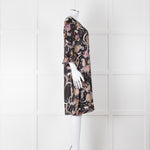 Joyce & Girls Black Multi Pattern Silk Dress