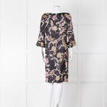 Joyce & Girls Black Multi Pattern Silk Dress