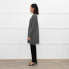 Joseph Grey V-Neck Wool Blend Fine Knit Long Jumper